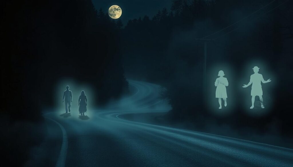 Variations of the vanishing hitchhiker in supernatural urban legends